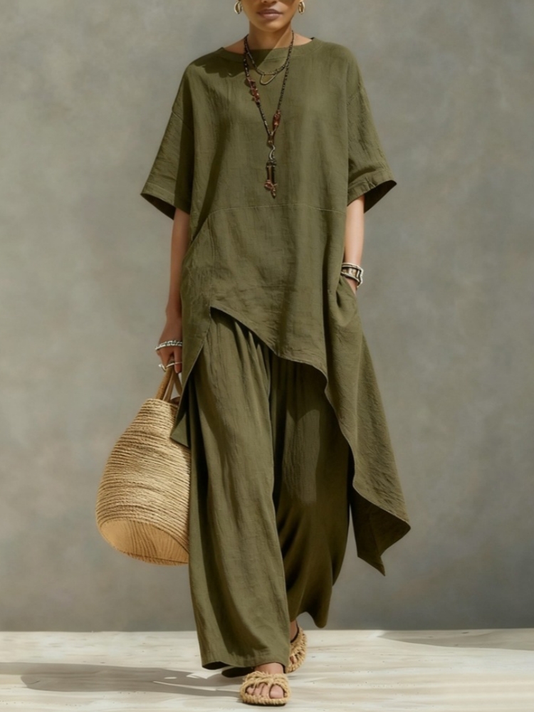 Women Cotton Linen Pant Sets 2 - огляд і ціна Linen Pant Wide