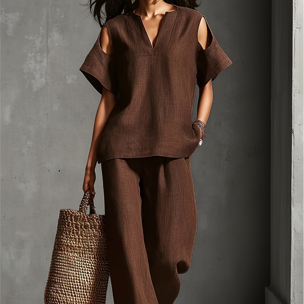 Women's Solid Color Simple Lin - огляд і ціна Linen Pant Wide