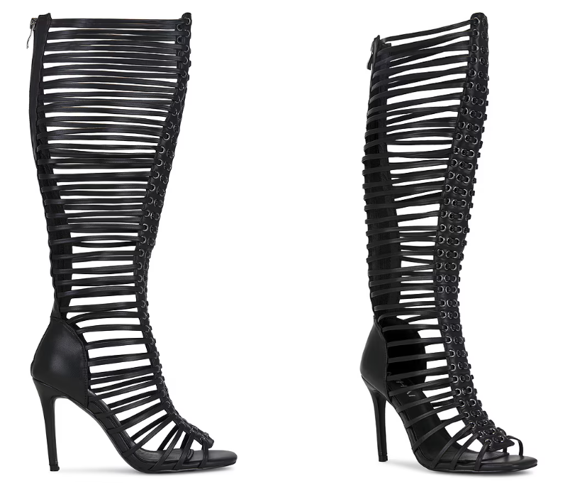 Women Black Caged Strappy Stil - огляд і ціна Sandal Strappy Heeled