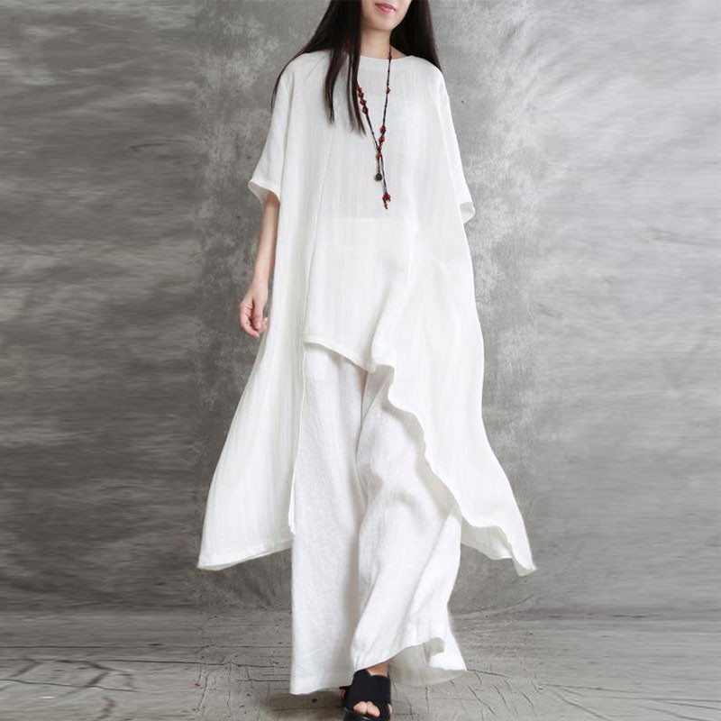 Women's Cotton Linen 2-piece S - огляд і ціна Linen Pant Wide