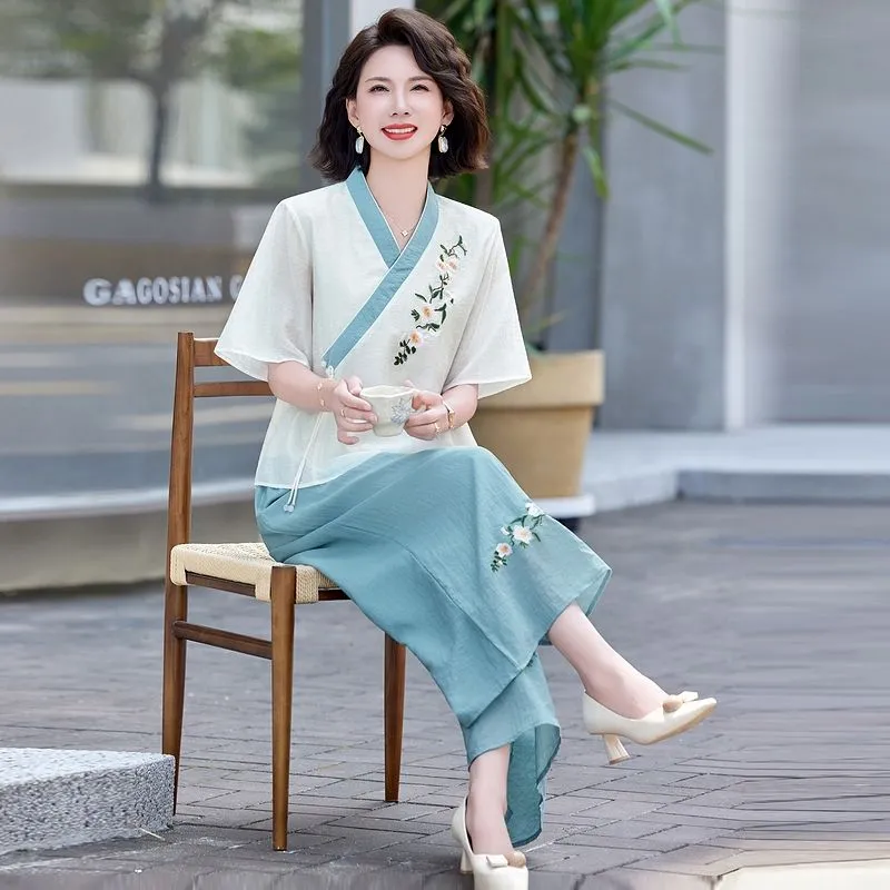 Womens New Chinese Style Linen - огляд і ціна Linen Pant Wide