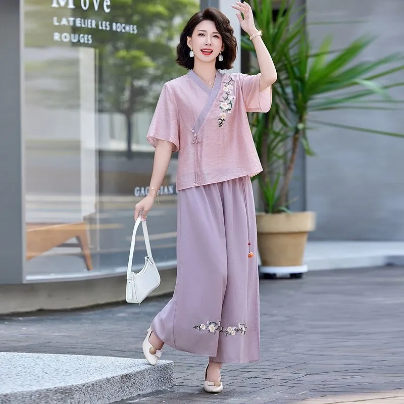 Womens New Chinese Style Linen - огляд і ціна Linen Pant Wide